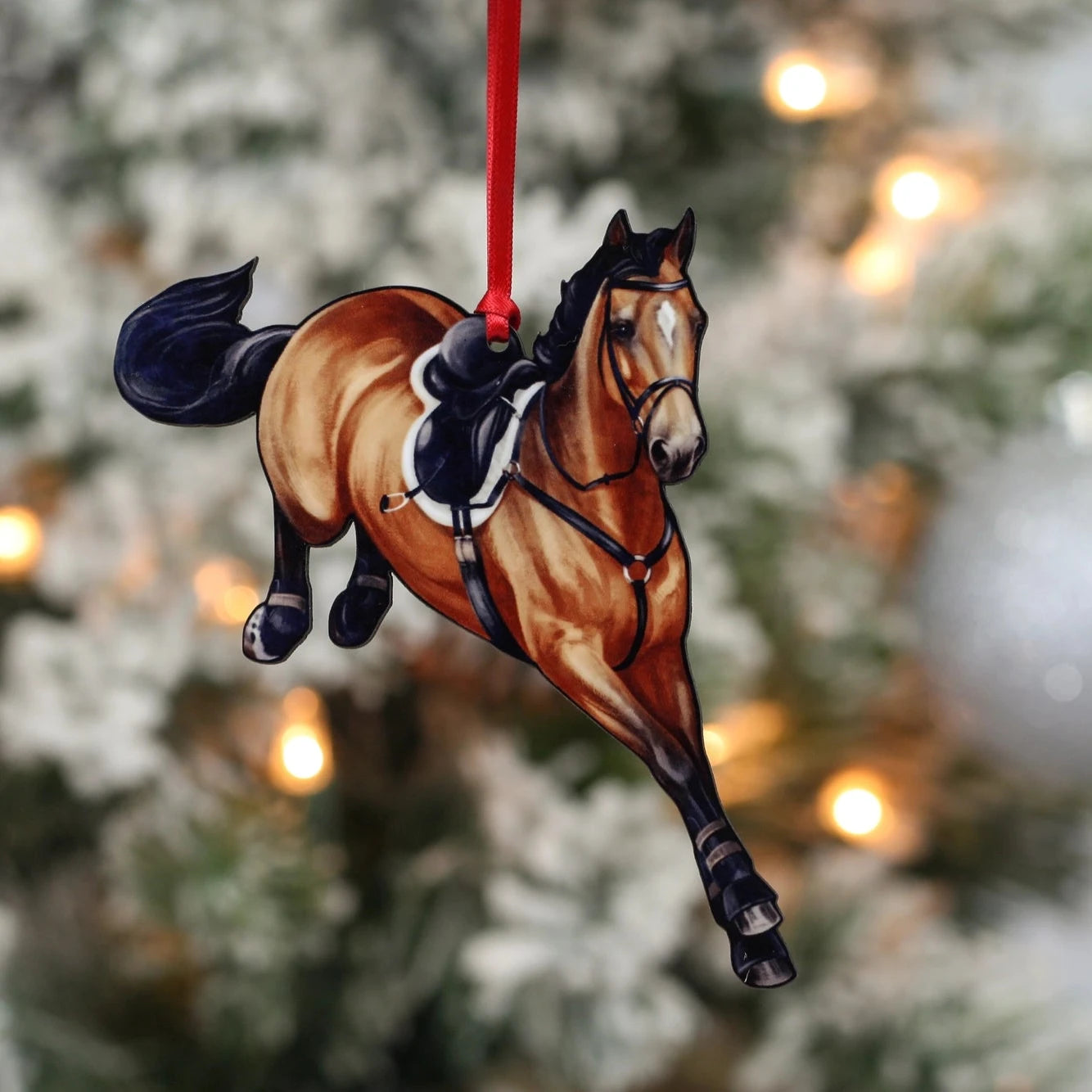 Jumping Horse Ornaments - Bay Hunter Jumper
