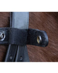 Schockemohle Siena Snap On Browband, Black/Grey