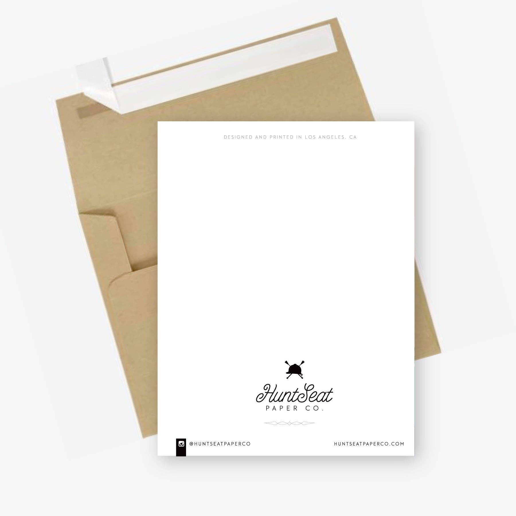 Hunt Seat Paper Co. Let It Snow - Equestrian Winter Christmas Card - Hunter Jump