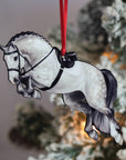 Jumping Horse Ornament - Gray Hunter Equestrian Décor