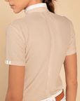 Dada Sport Helios MC Ladies Short Sleeve Horse Riding Competition Shirt, Latte