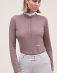 Dada Sport Helios ML Ladies Long Sleeve Horse Riding Competition Shirt, Taupe