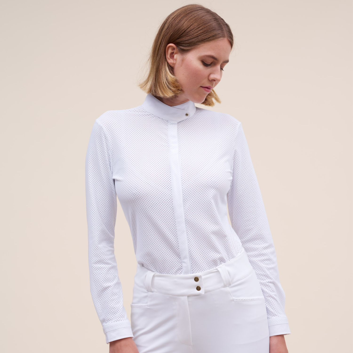 Dada Sport Euphoria Ladies Long Sleeve Competition Shirt, White