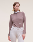Dada Sport Helios ML Ladies Long Sleeve Horse Riding Competition Shirt, Taupe
