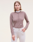 Dada Sport Helios ML Ladies Long Sleeve Horse Riding Competition Shirt, Taupe