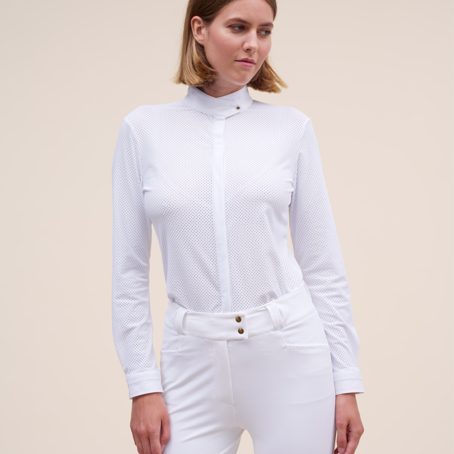 Dada Sport Euphoria Ladies Long Sleeve Competition Shirt, White