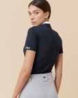 Dada Sport Helios MC Ladies Short Sleeve Horse Riding Competition Shirt, Navy