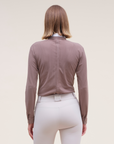 Dada Sport Helios ML Ladies Long Sleeve Horse Riding Competition Shirt, Taupe