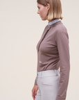 Dada Sport Helios ML Ladies Long Sleeve Horse Riding Competition Shirt, Taupe