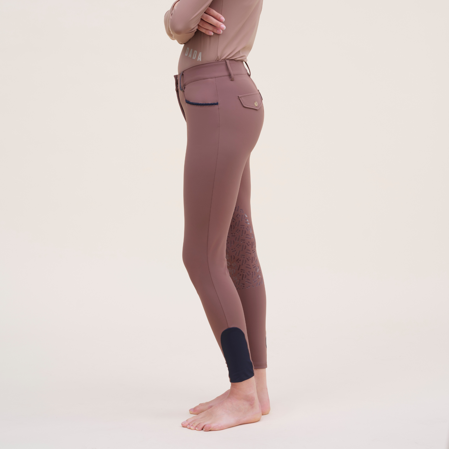 Dada Sport Giovani Grip Ladies Knee Grip Breeches, Coffee