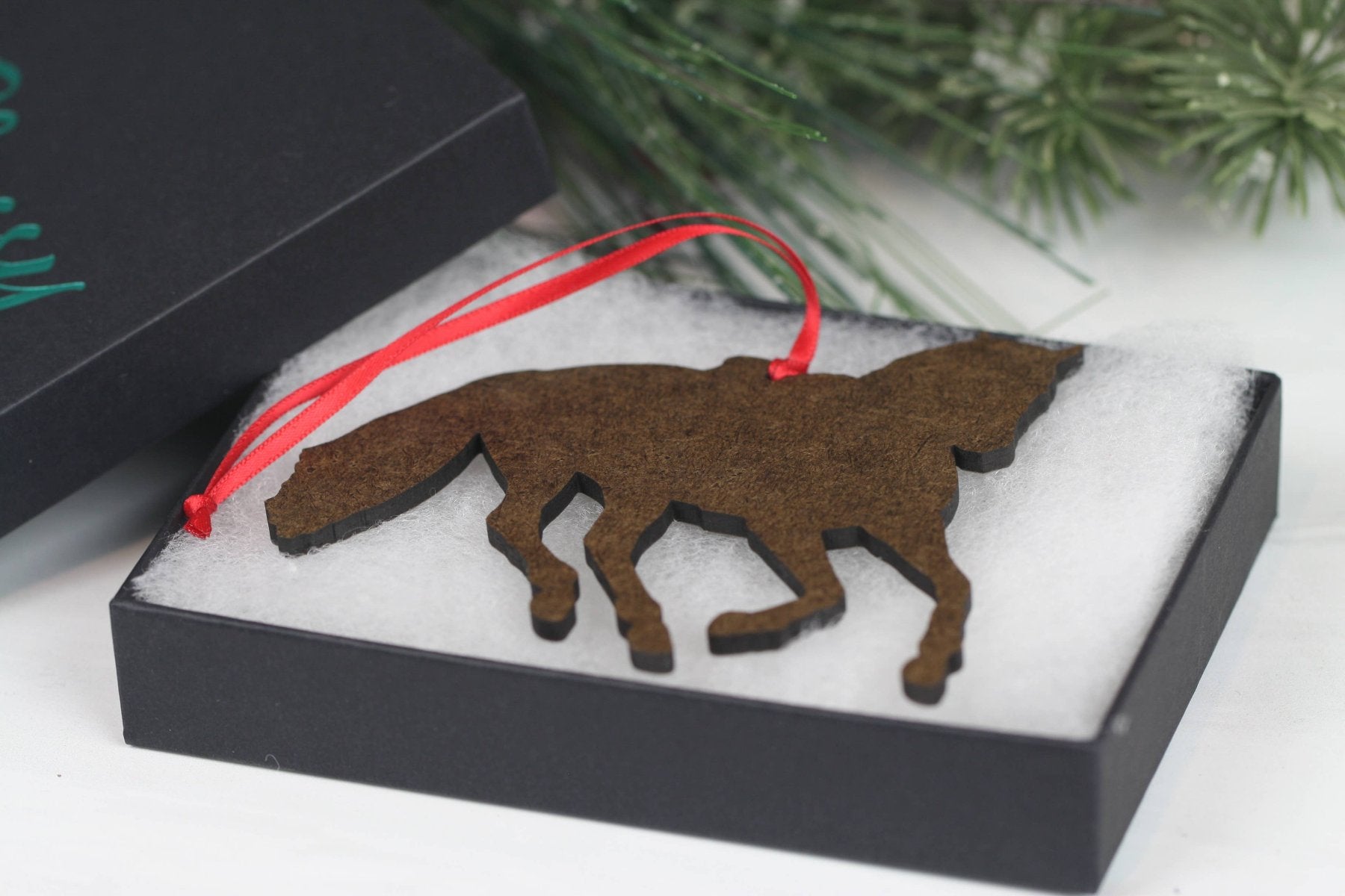 Classy Equine Black Hunter Jumper Sporthorse Christmas Ornament Decoration