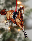 Jumping Horse Ornaments - Chestnut Hunter Jumper