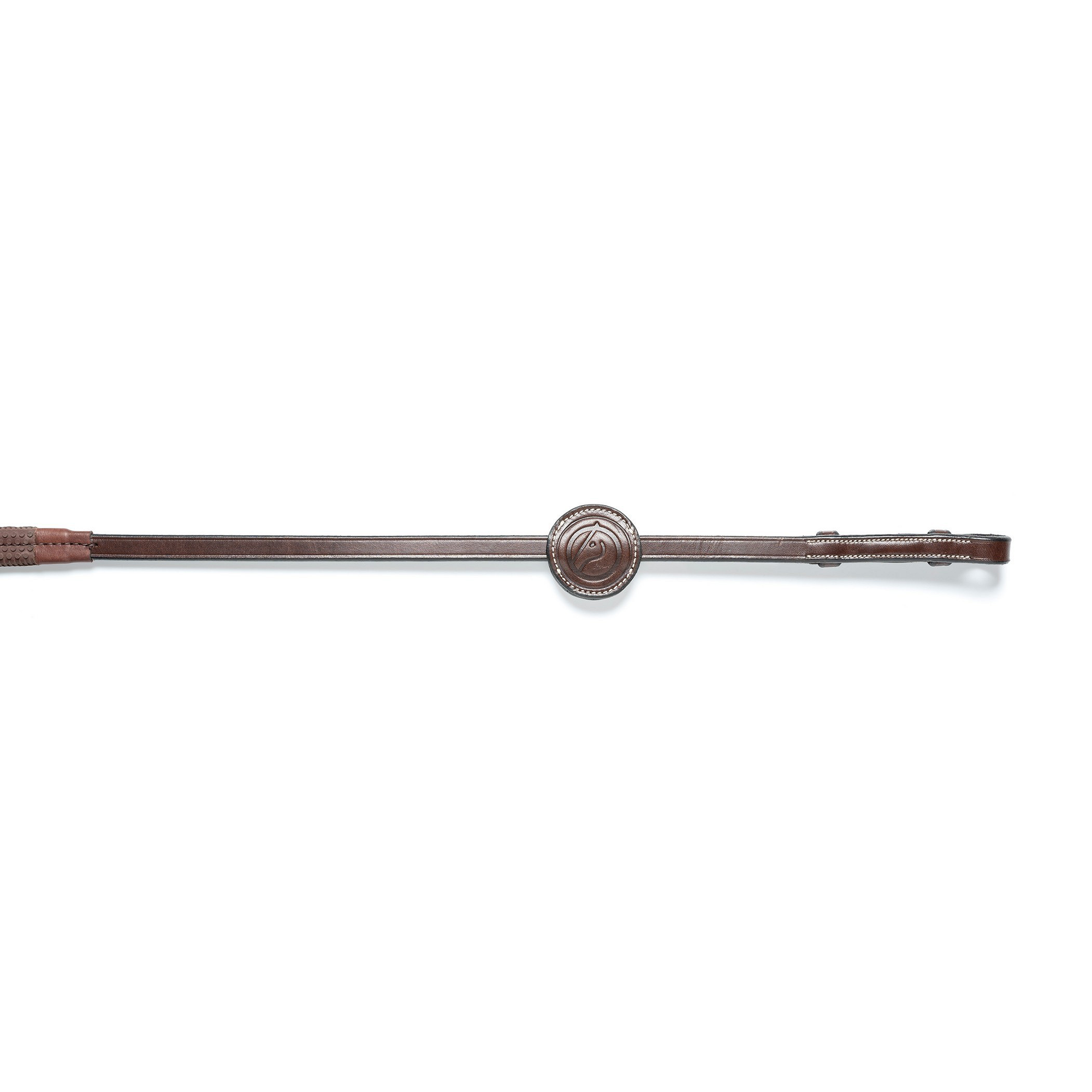 Trust Equestrian Samorin 1/2 inch Rubber Reins, Brown/Silver