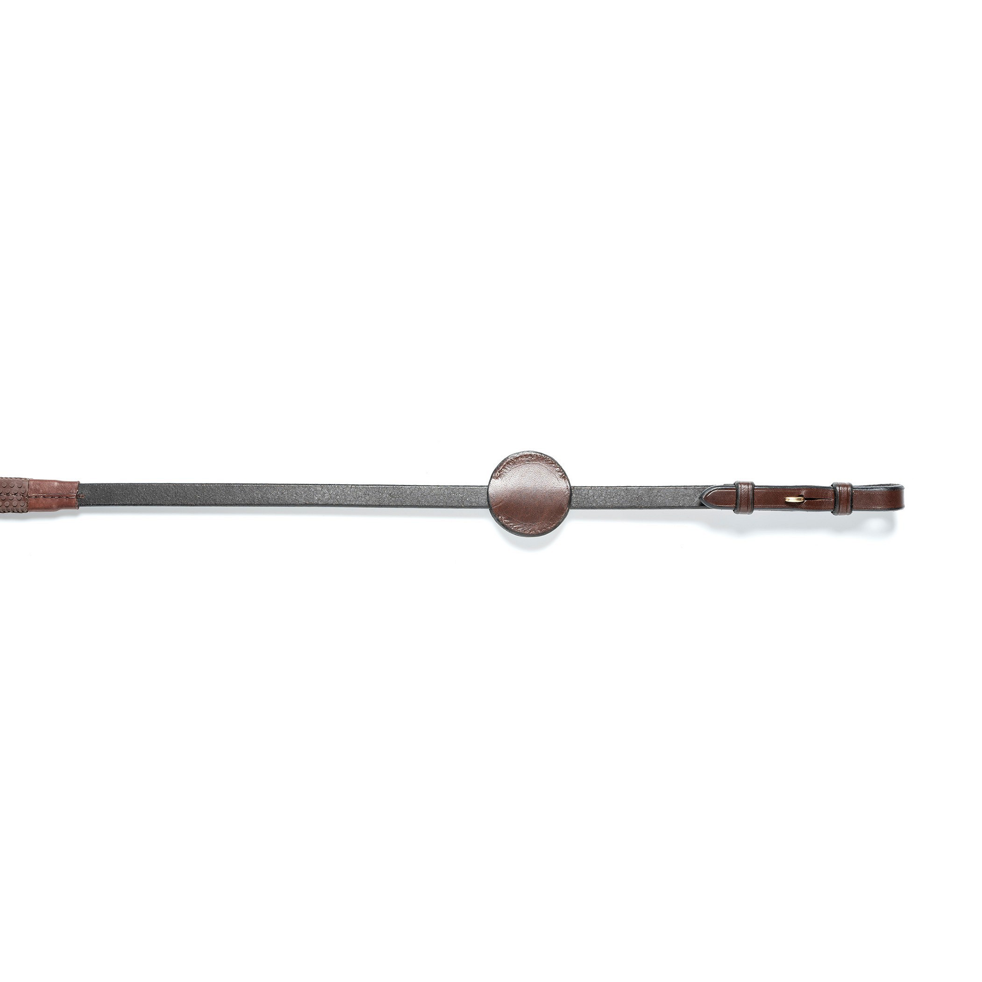 Trust Equestrian Samorin 1/2 inch Rubber Reins, Brown/Silver