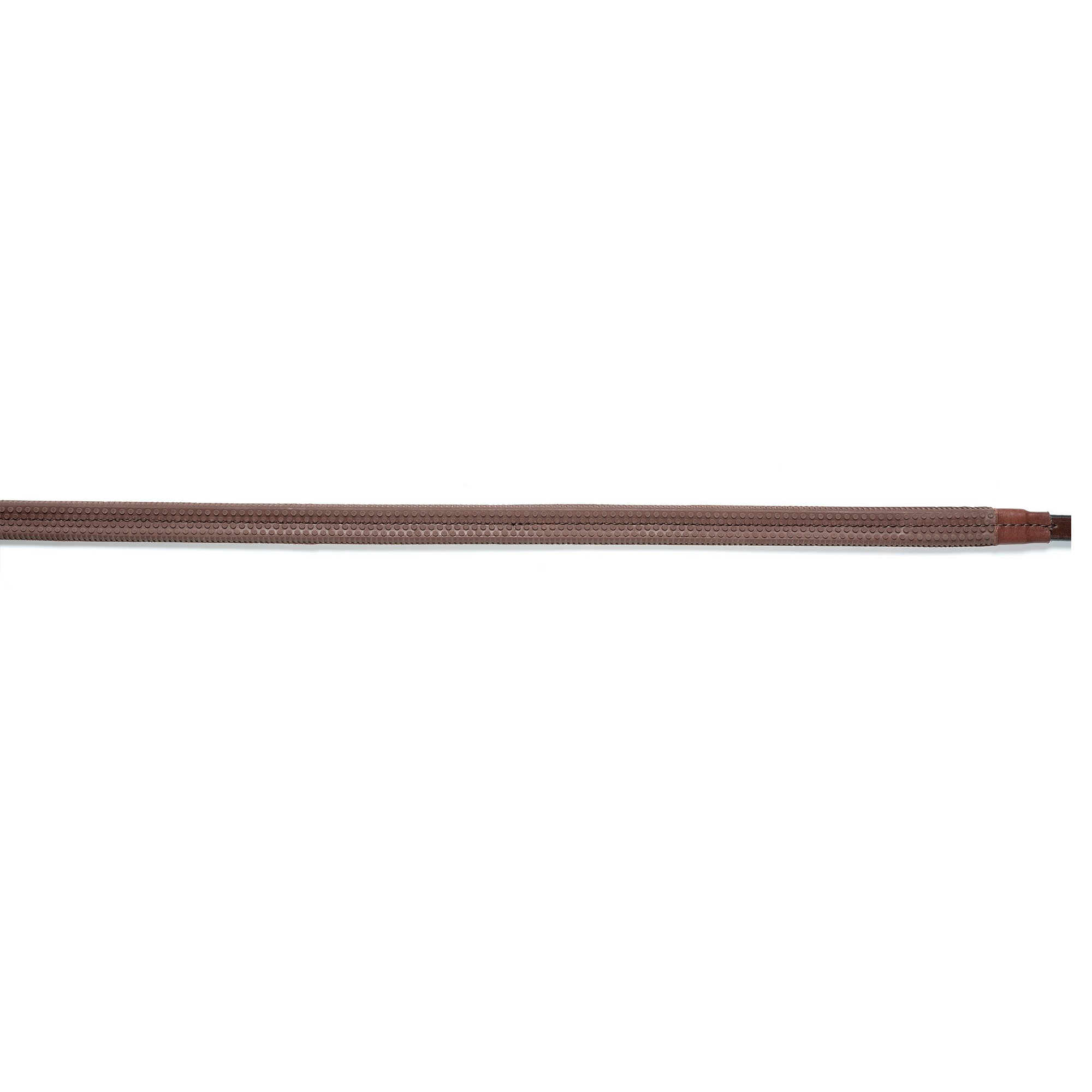 Trust Equestrian Samorin 1/2 inch Rubber Reins, Brown/Silver