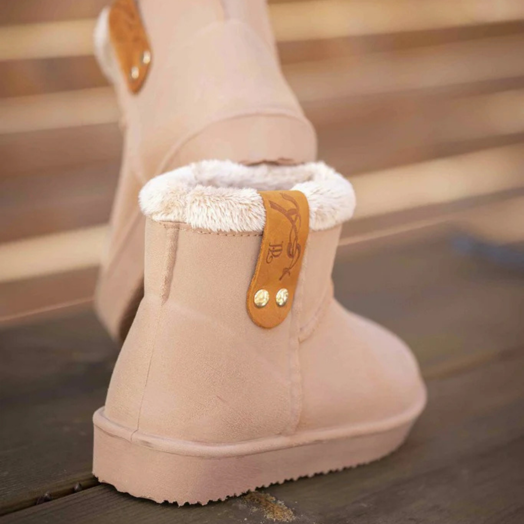 Pénélope Ladies Waterproof Stuffed Boots, Camel