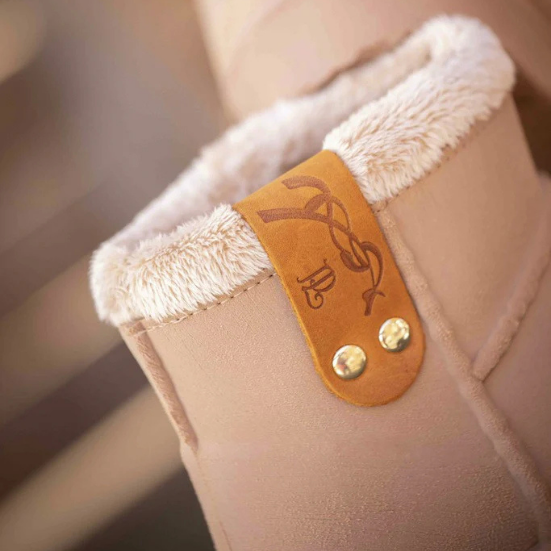 Pénélope Ladies Waterproof Stuffed Boots, Camel