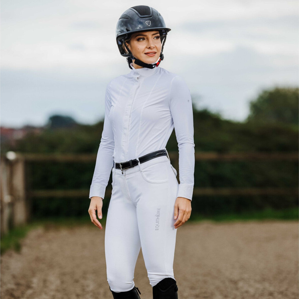 Equithème Beverly Ladies Full Grip Breeches, White