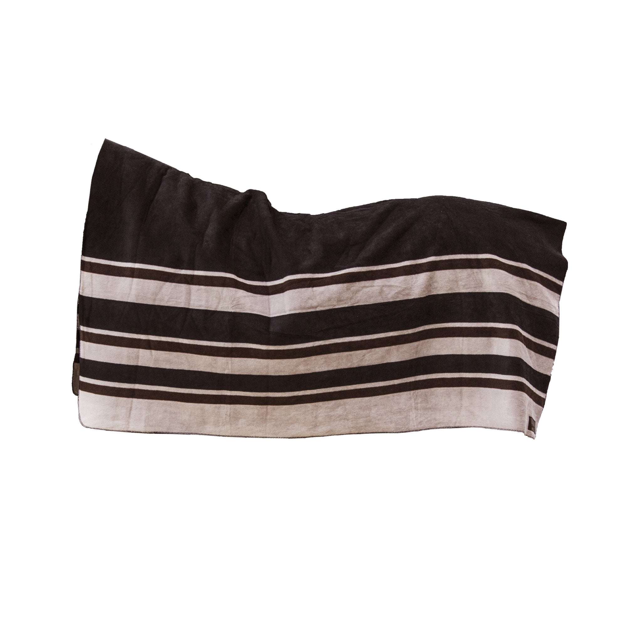 Kentucky Horsewear Heavy Fleece Rug Square Stripes, Brown/Beige