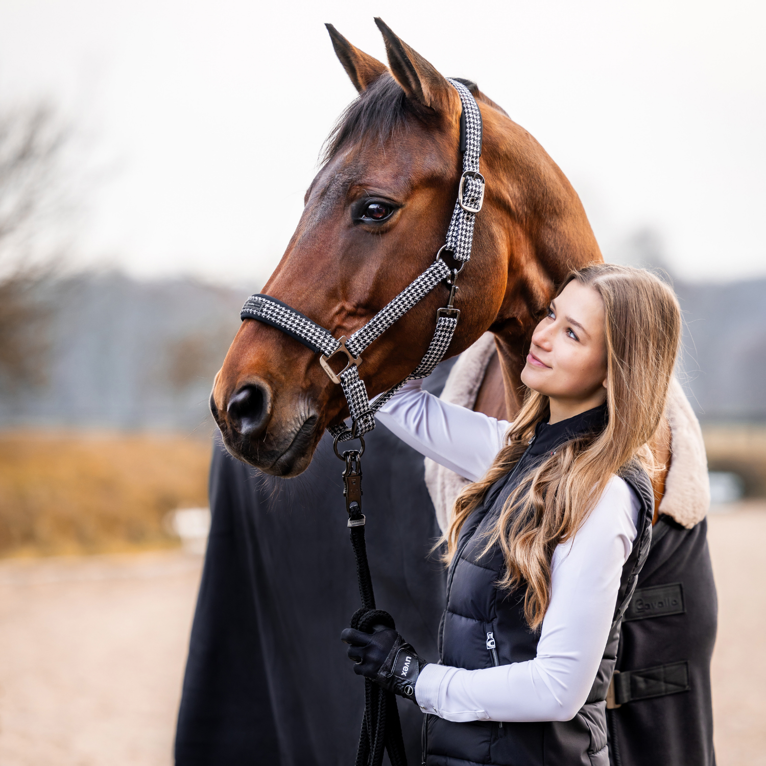 Cavallo CavalPeppy Halter, Houndstooth