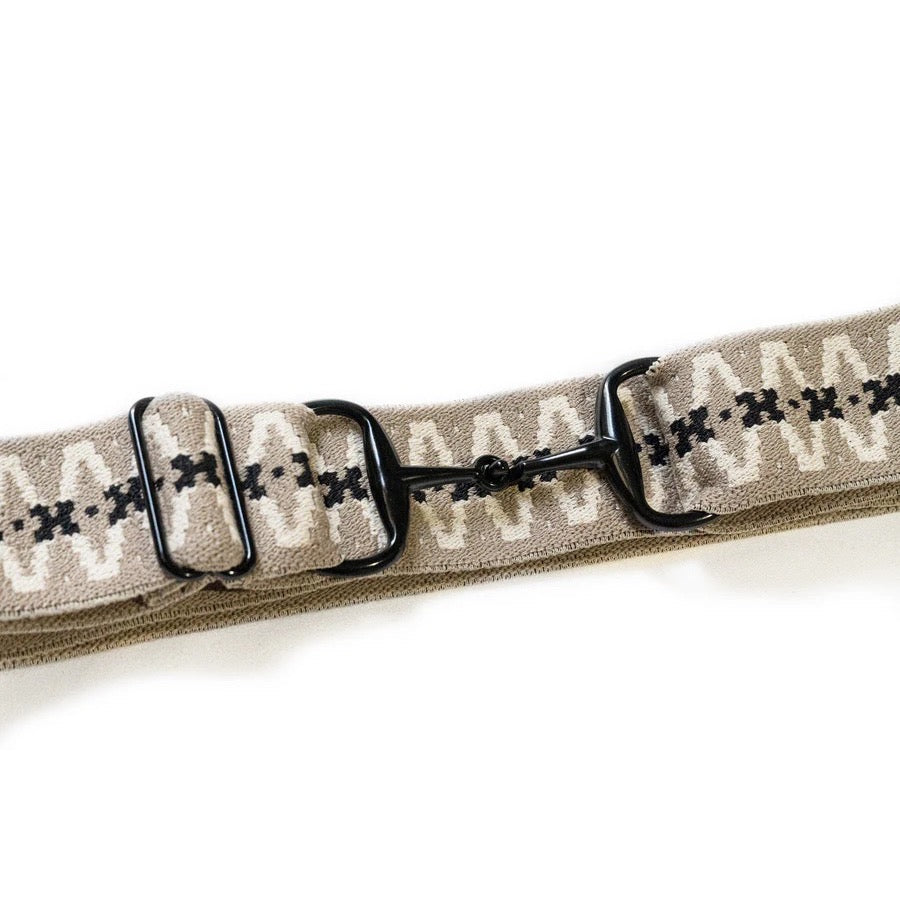 Ellany 1.5" Black Snaffle Elastic Belt, Harlow