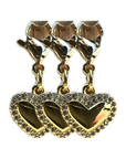 Dubois Cheval Sparkly Gold Heart Braid Charm