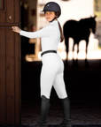 LeMieux Olivia Ladies Long Sleeve Show Shirt, White