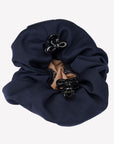 LeMieux Scrunchie with Crystal Hair Net, Navy/Blonde