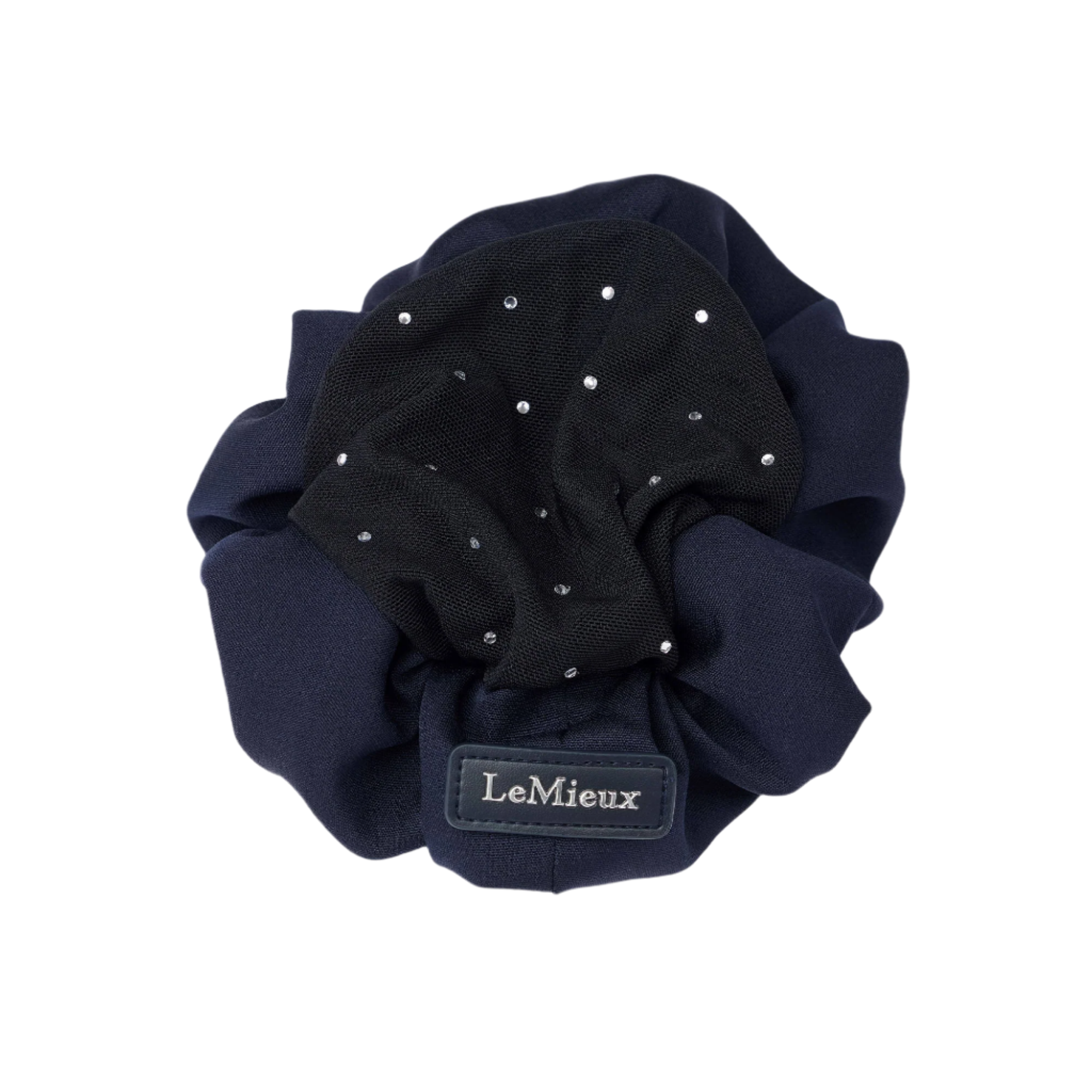 LeMieux Scrunchie with Crystal Hair Net, Navy/Black