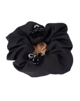 LeMieux Scrunchie with Crystal Hair Net, Black/Blonde