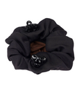 LeMieux Scrunchie with Crystal Hair Net, Black/Brown