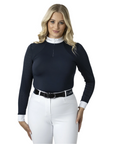 LeMieux Olivia Ladies Long Sleeve Show Shirt, Navy