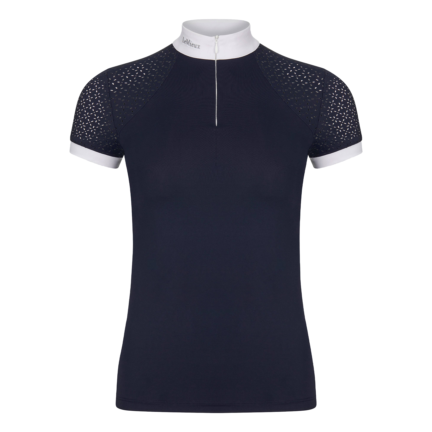 LeMieux Olivia Ladies Short Sleeve Show Shirt, Navy