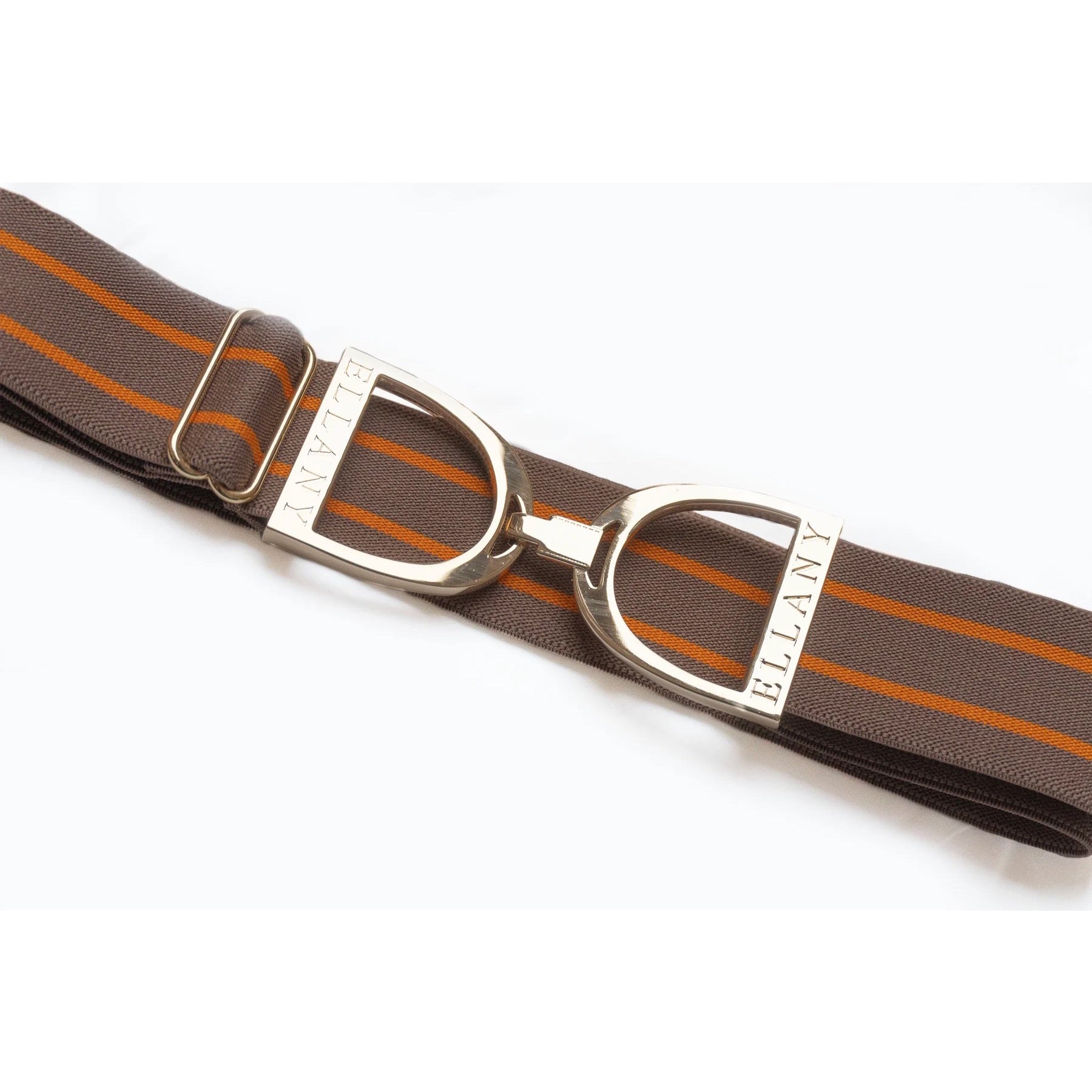 Ellany 1.5" Gold Stirrup Elastic Belt, Ophelia