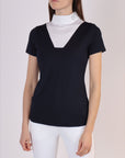 Montar Clare Crystals, Ladies Competition Top, Dark Navy