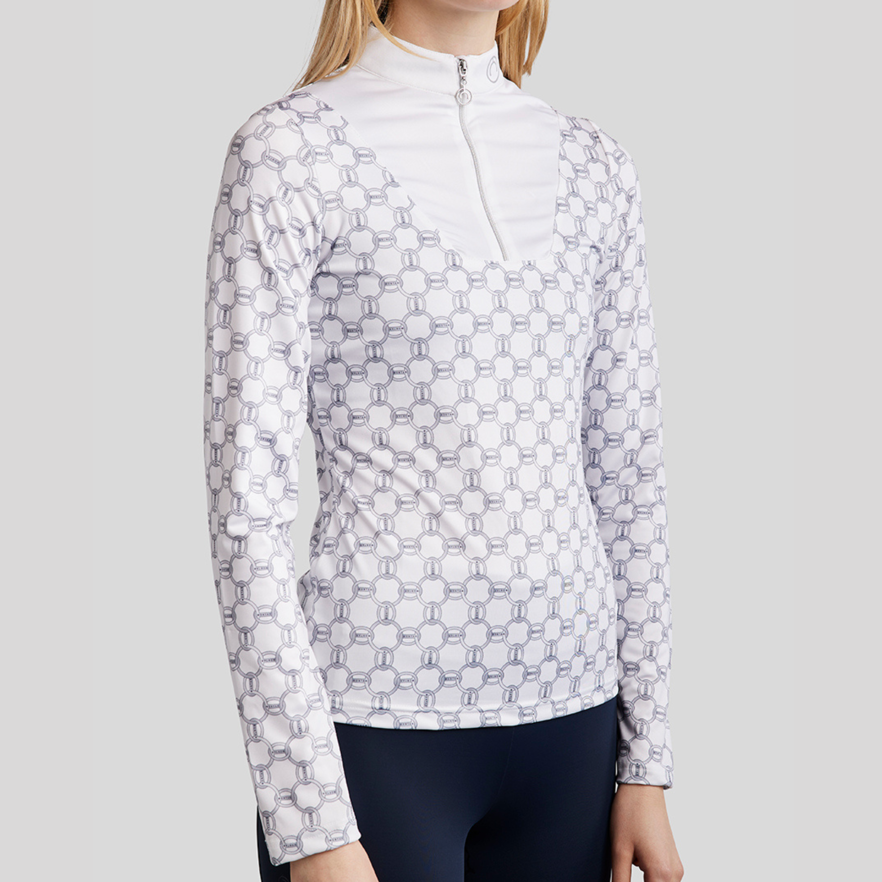 Montar MoChain Ladies Long Sleeve Training Shirt, White