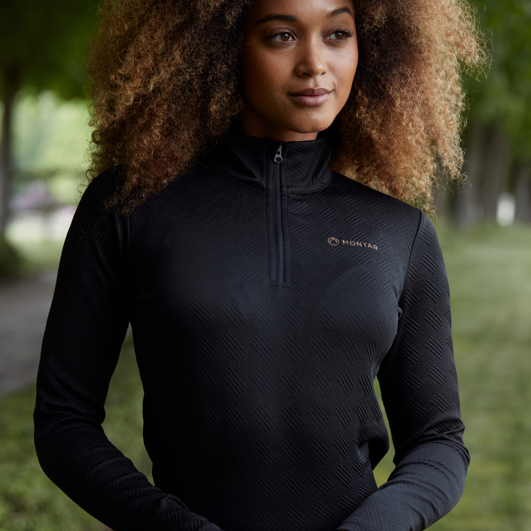 Montar MoCilia Ladies Long Sleeve Training Shirt, Black