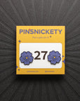 pinsnickety purple poppy horse show number pins on a card