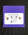 back of pinsnickety horse show number pins packaging, showing locking clasps.