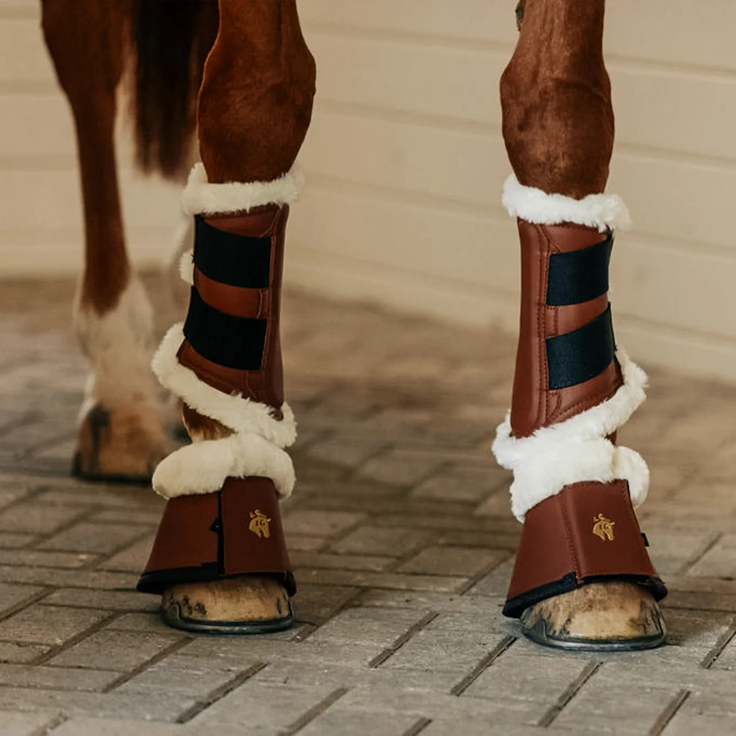 Sixteen Cypress Leatherette Brushing Boots, Cognac