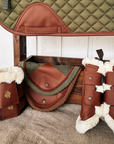 Sixteen Cypress Leatherette Brushing Boots, Cognac