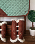 Sixteen Cypress Leatherette Brushing Boots, Cognac