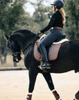 Sixteen Cypress Dressage Pad, Herringbone & Cognac