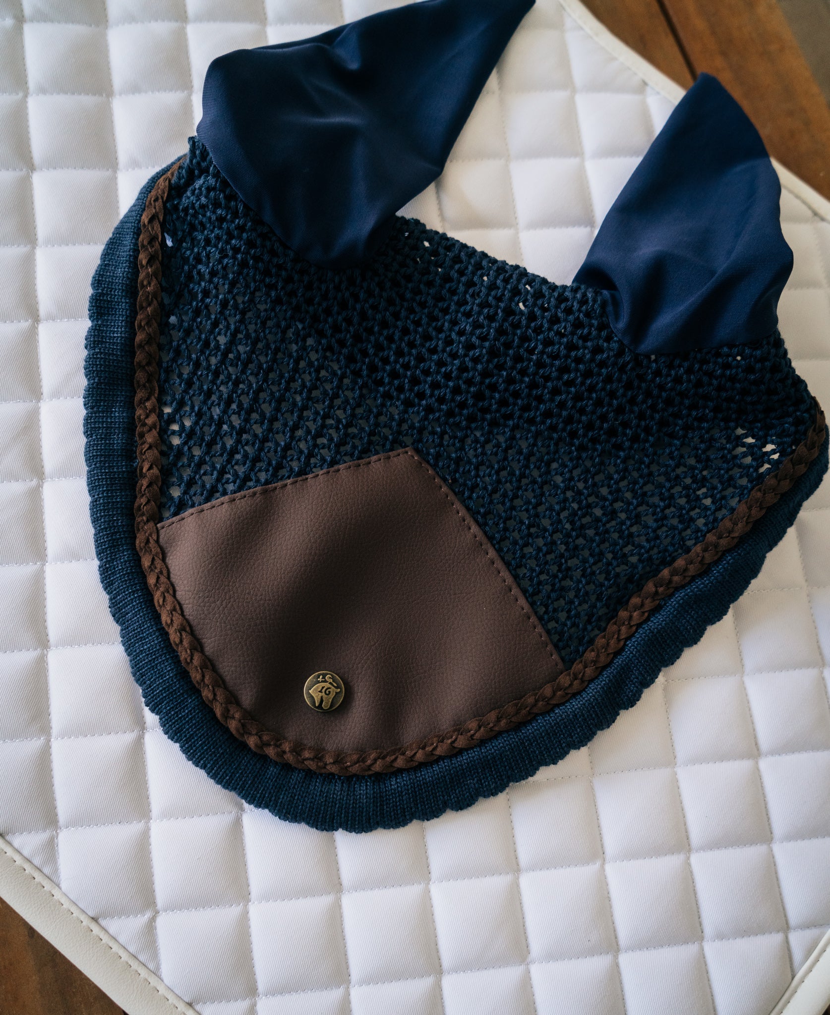 Sixteen Cypress Ear Net, Navy & Hickory