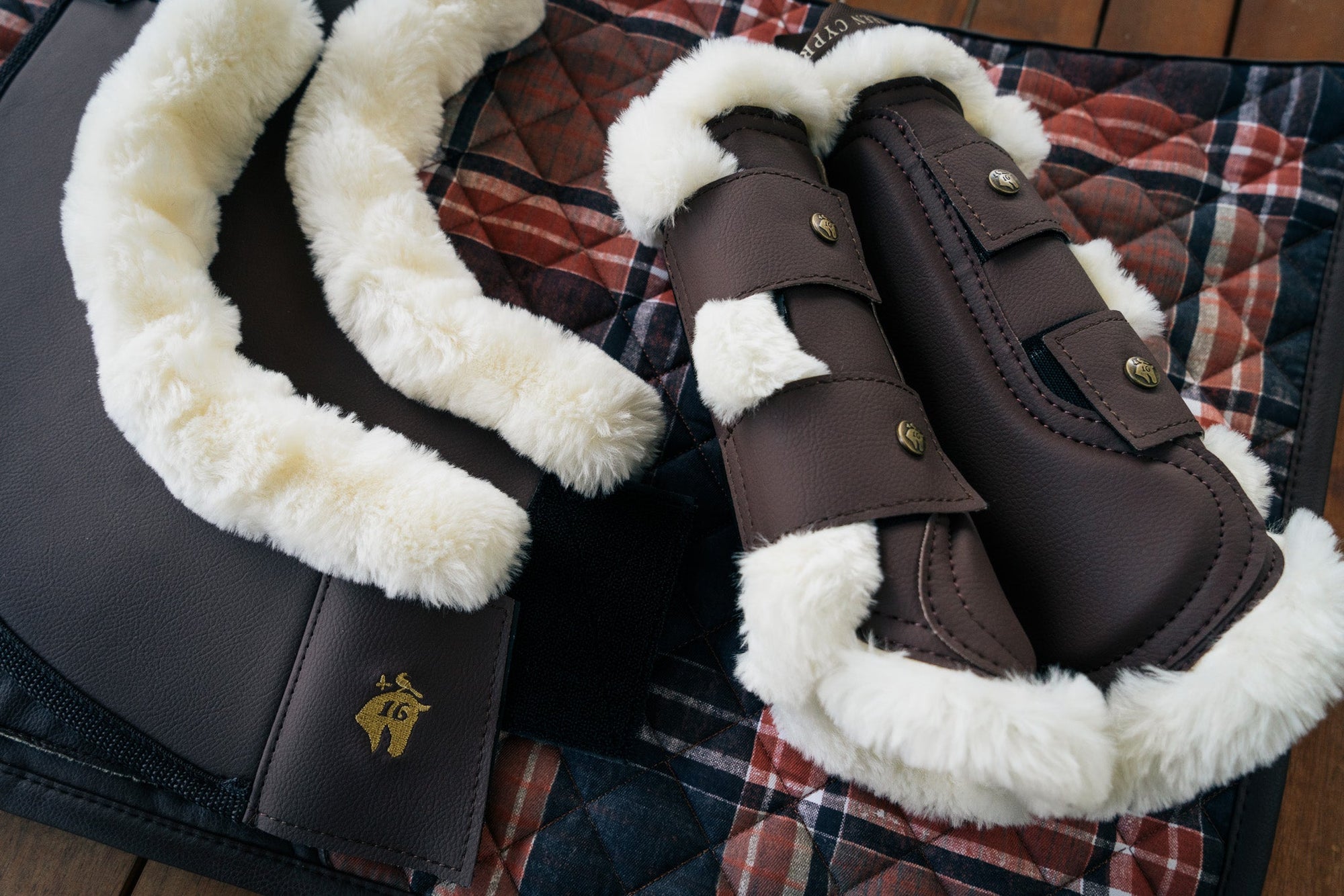 Sixteen Cypress Leatherette Bell Boots, Hickory