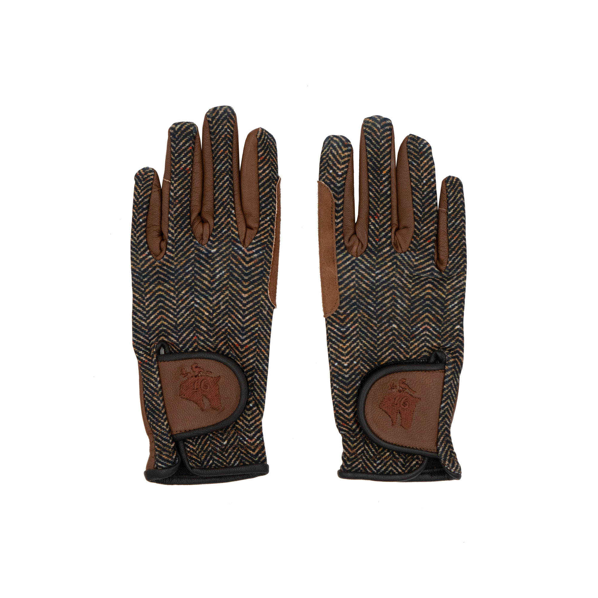 Sixteen Cypress Riding Gloves, Herringbone Cognac