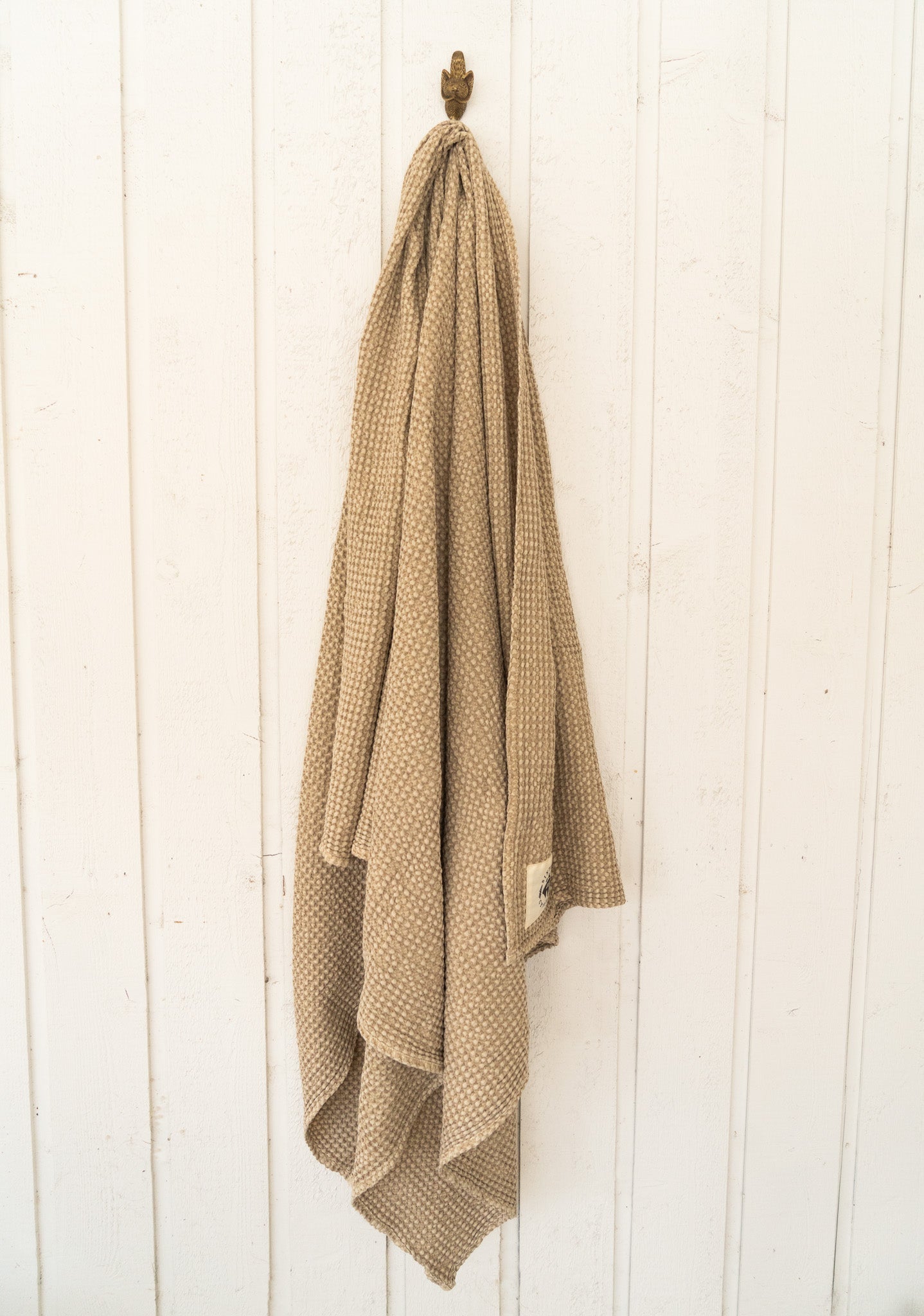 Sixteen Cypress Cotton Waffle Horse Drying Towel, Sand