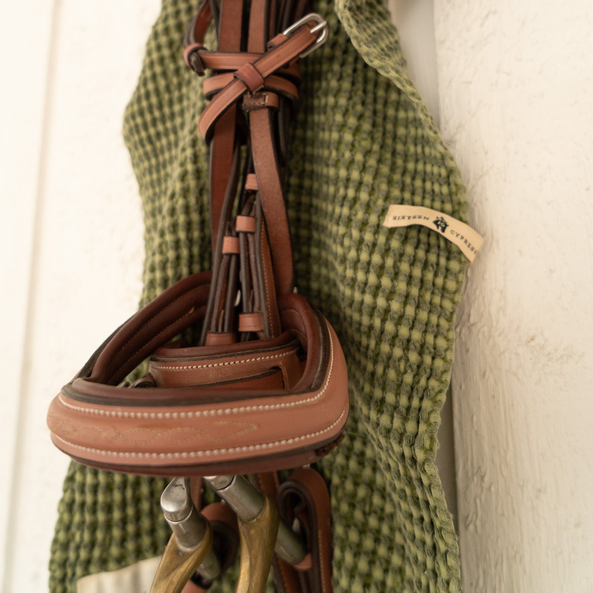 Sixteen Cypress Cotton Waffle Stable Towel, Spruce