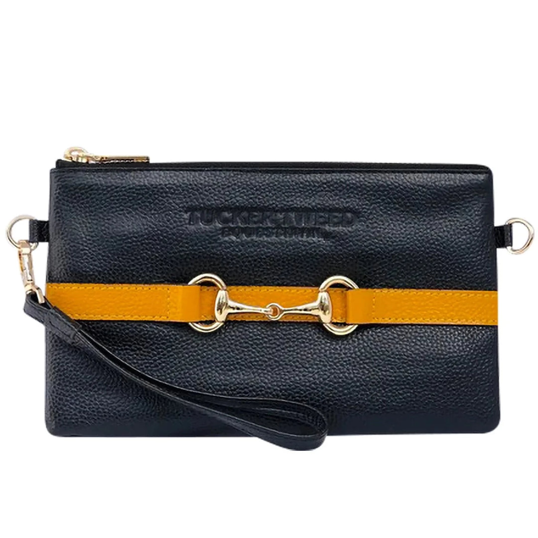 Tucker Tweed The Wellington Wristlet, Black/Gold