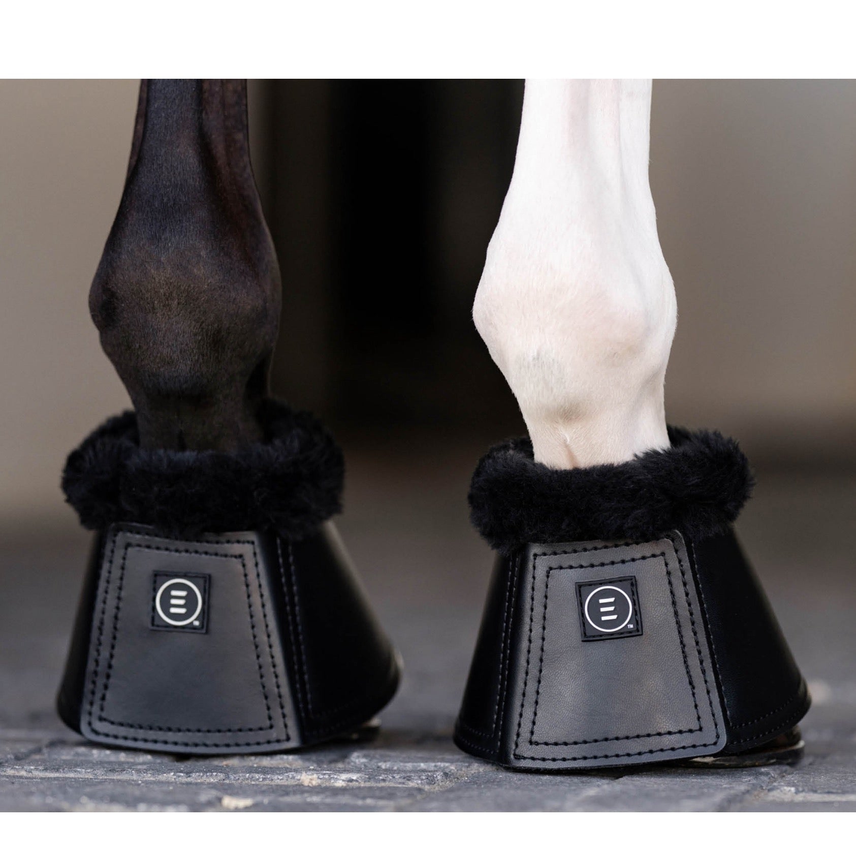 Equifit Essential Bell Boots, Black with Black Ultra Wool